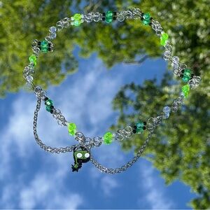 Invader Zim beaded chain necklace